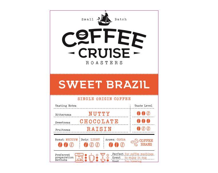 Prekės ženklas: COFFEE CRUISE ROASTERS SWEET BRAZIL Small Batch